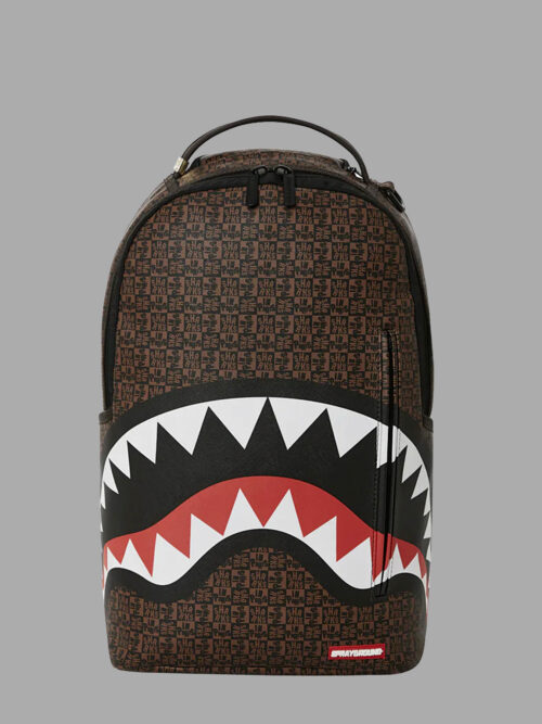 sharks-in-paris-check-backpack-brown
