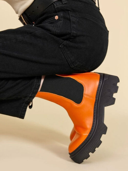 trixy-orange-chelsea-boots-1