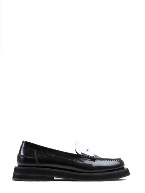 New-Frizo-Black-White-Leather-Loafers