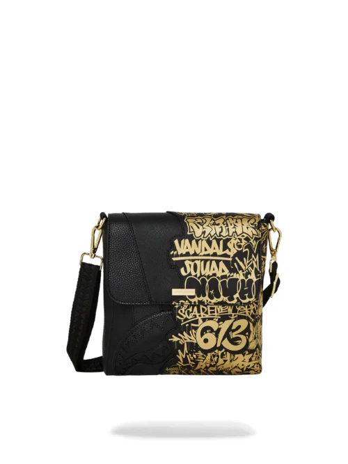 HALF GRAFF GOLD MESSENGER POUCH