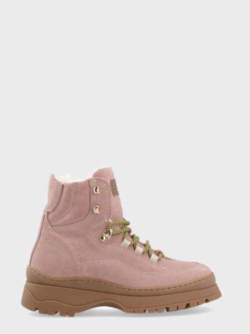 Downhill Pale Pink Lace Up Boot