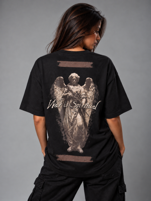 Back View of Grunge Graphic Streetwear